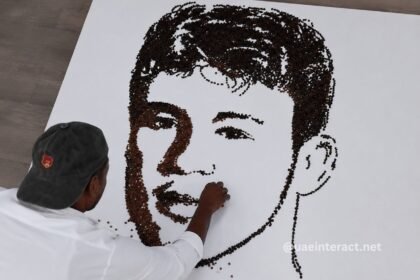 Dubai-Based Artist Abdul Kareem Crafts Unique Coffee Bean Portrait for Juventus
