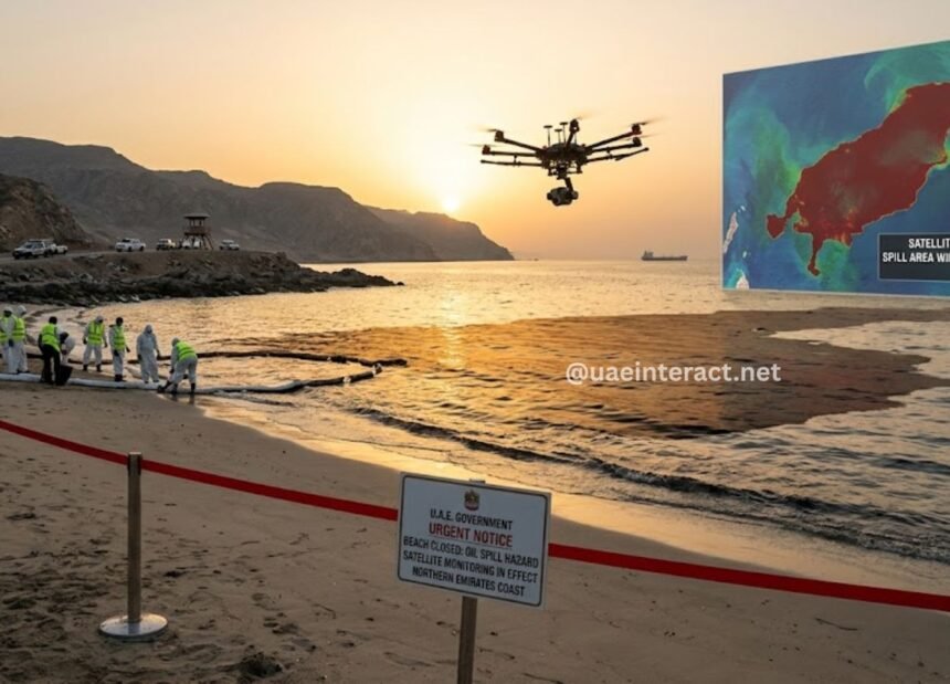 Oil Spill Off UAE Coast Widens as Satellite Images Prompt Further Northern Emirates Beach Closures